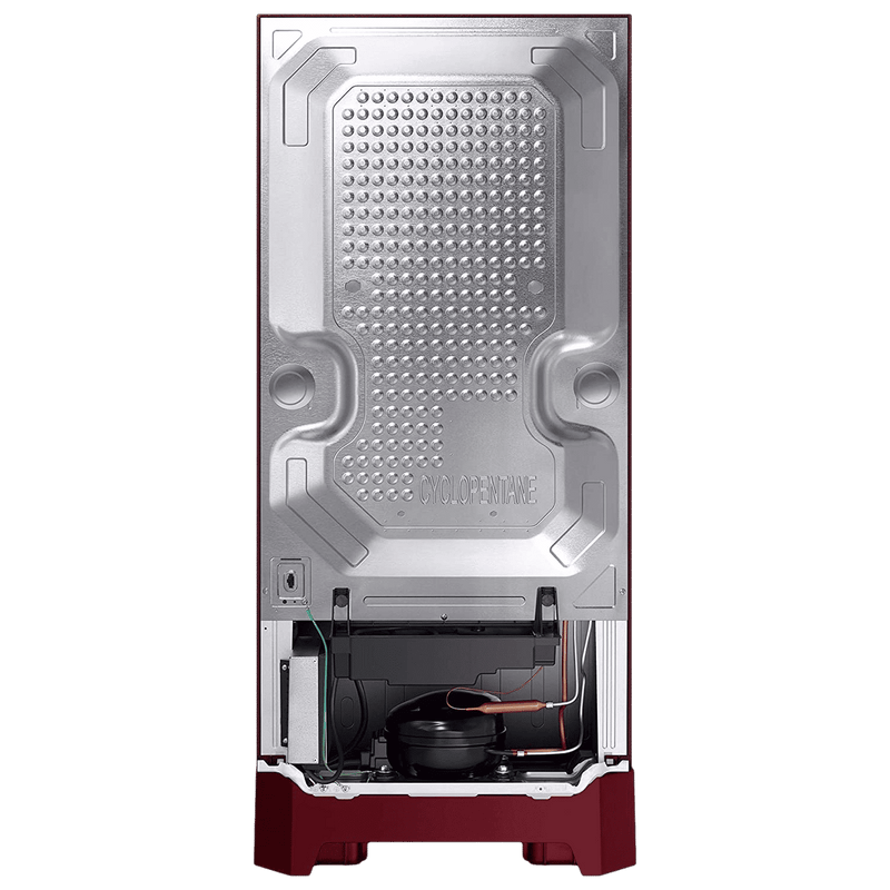 SAMSUNG Stylish Grande 183 Litres 5 Star Direct Cool Single Door Refrigerator with Anti Bacterial Gasket (RR20D2825HN/NL, Himalaya Poppy Red)