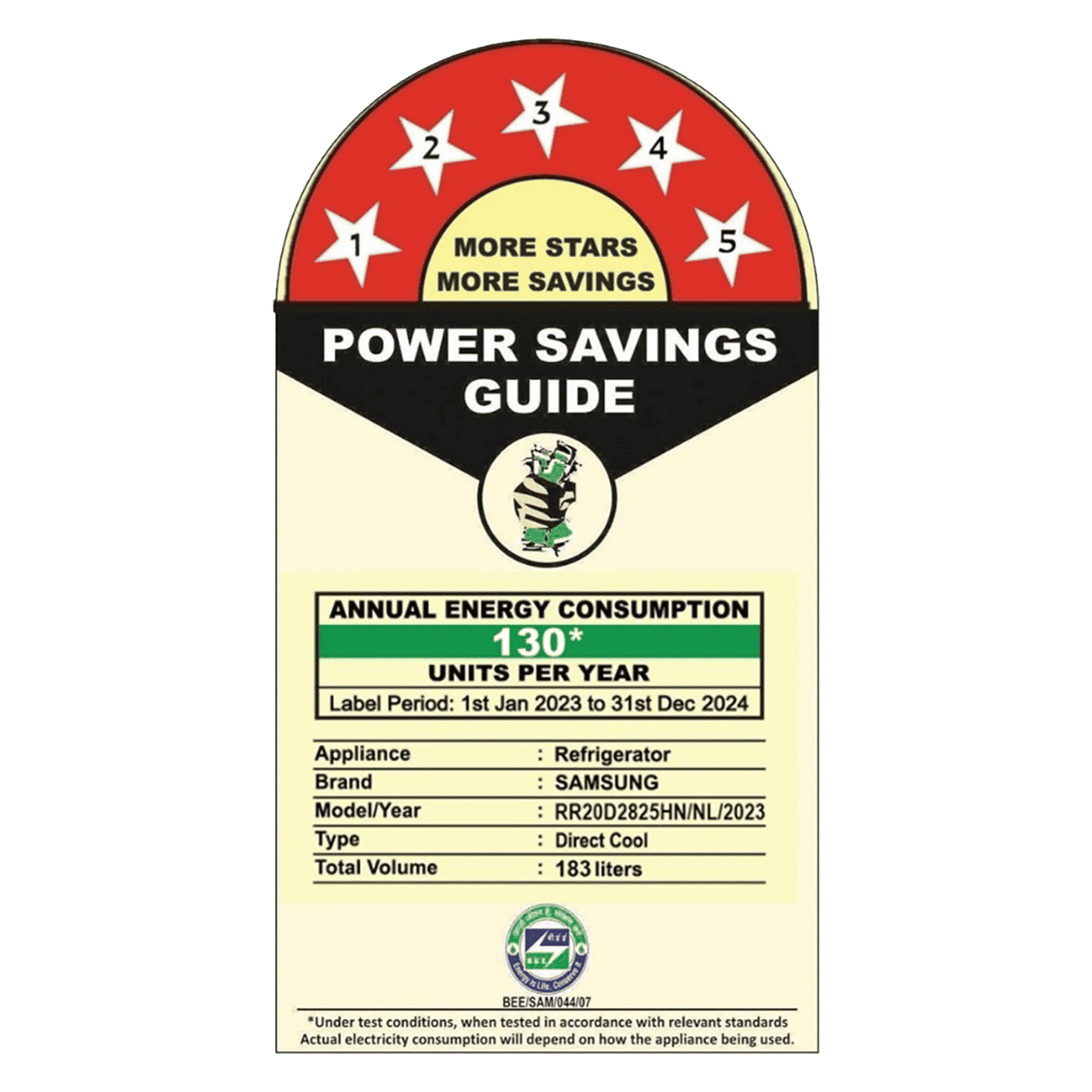 SAMSUNG Stylish Grande 183 Litres 5 Star Direct Cool Single Door Refrigerator with Anti Bacterial Gasket (RR20D2825HN/NL, Himalaya Poppy Red)