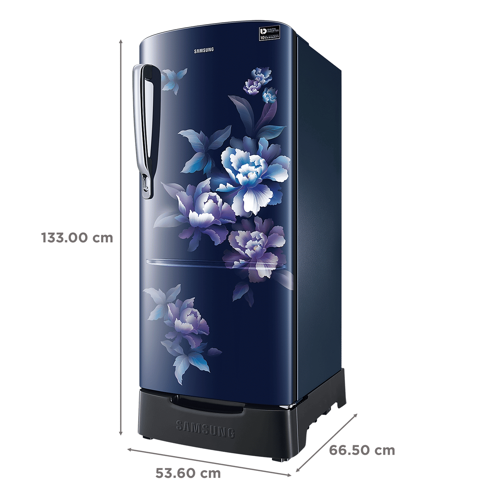 SAMSUNG Stylish Grande 183 Litres 5 Star Direct Cool Single Door Refrigerator with Anti Bacterial Gasket (RR20D2825HV/NL, Blue Arctic)