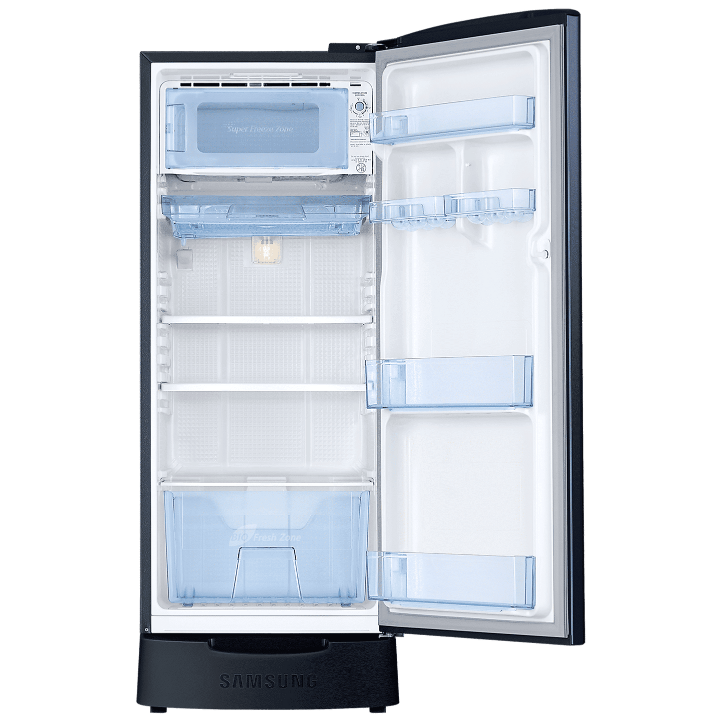 SAMSUNG Stylish Grande 183 Litres 5 Star Direct Cool Single Door Refrigerator with Anti Bacterial Gasket (RR20D2825HV/NL, Blue Arctic)