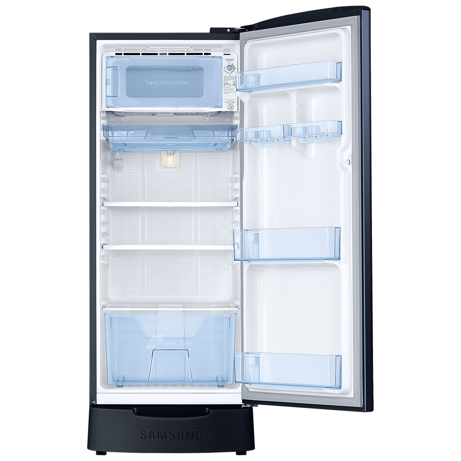 SAMSUNG Stylish Grande 183 Litres 5 Star Direct Cool Single Door Refrigerator with Anti Bacterial Gasket (RR20D2825HV/NL, Blue Arctic)