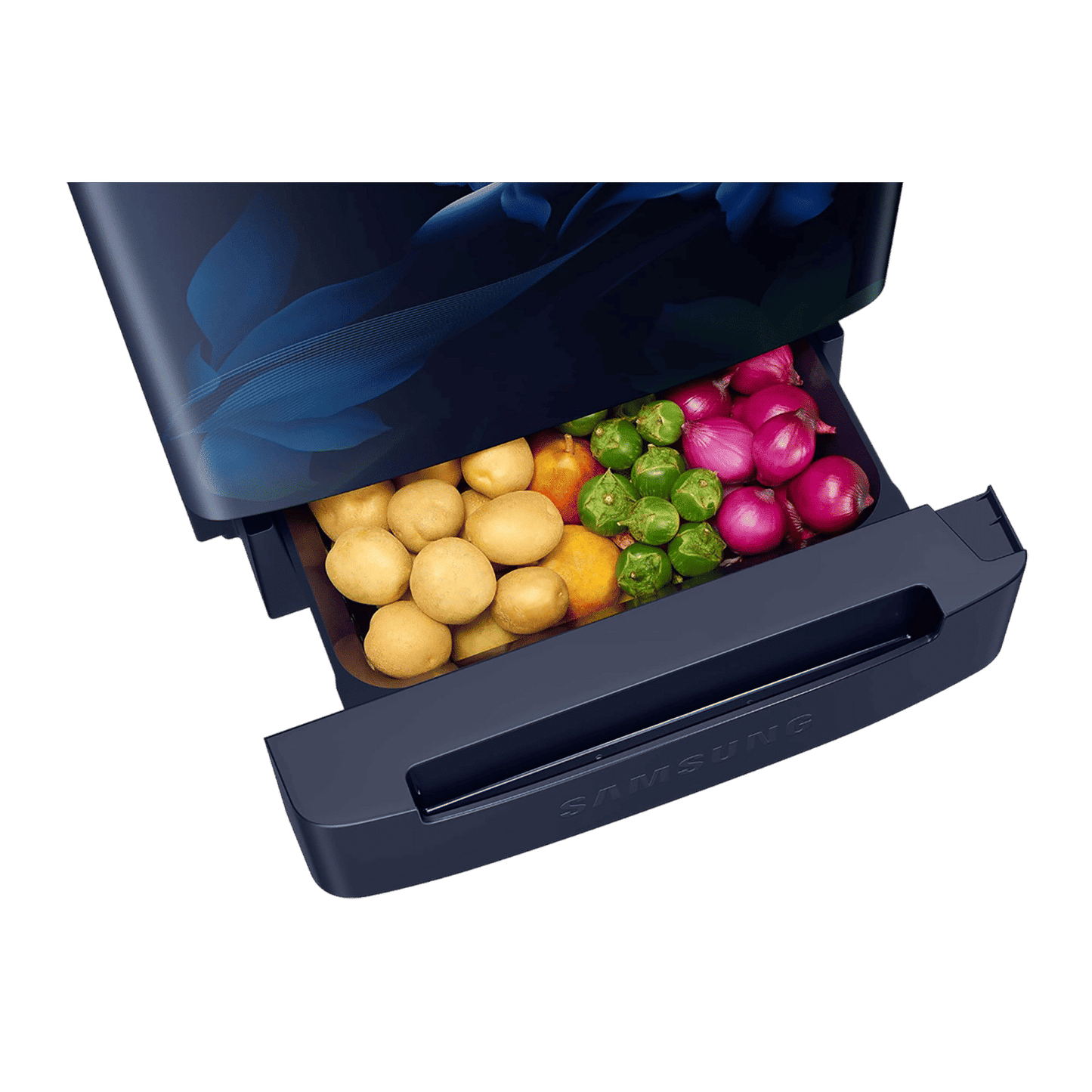 SAMSUNG Stylish Grande 183 Litres 5 Star Direct Cool Single Door Refrigerator with Anti Bacterial Gasket (RR20D2825HV/NL, Blue Arctic)