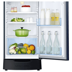 SAMSUNG Stylish Grande 183 Litres 5 Star Direct Cool Single Door Refrigerator with Anti Bacterial Gasket (RR20D2825HV/NL, Blue Arctic)