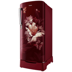 SAMSUNG Stylish Grande 183 Litres 5 Star Direct Cool Single Door Refrigerator with Anti Bacterial Gasket (RR20D2825RZ/NL, Burgundy Red)