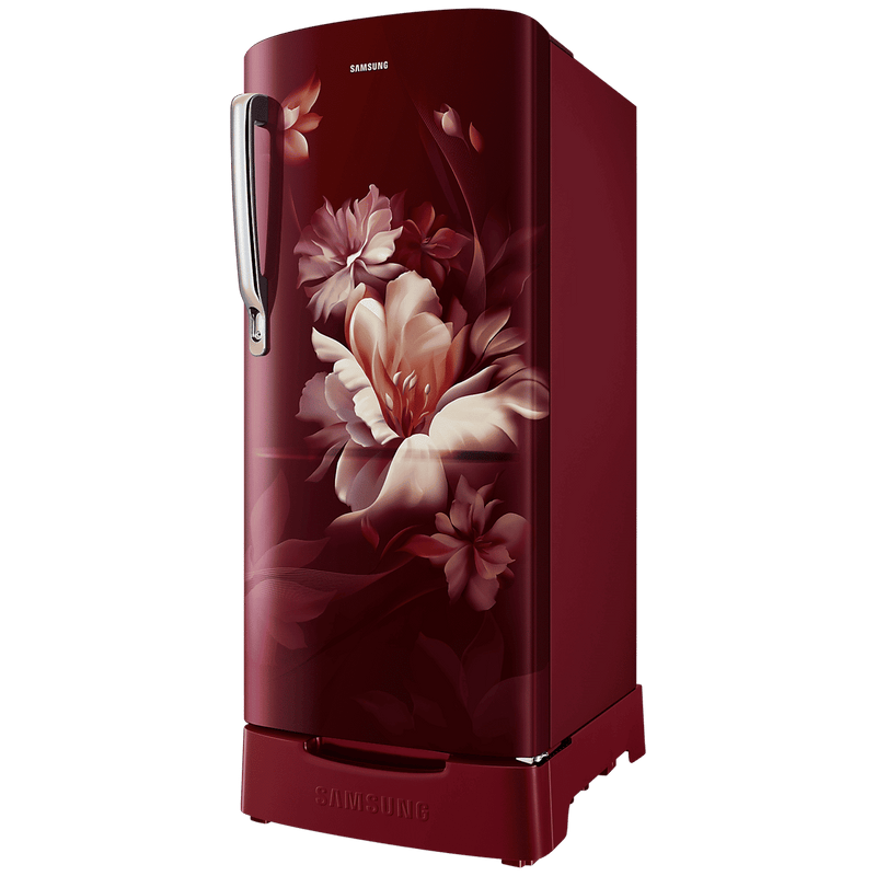 SAMSUNG Stylish Grande 183 Litres 5 Star Direct Cool Single Door Refrigerator with Anti Bacterial Gasket (RR20D2825RZ/NL, Burgundy Red)