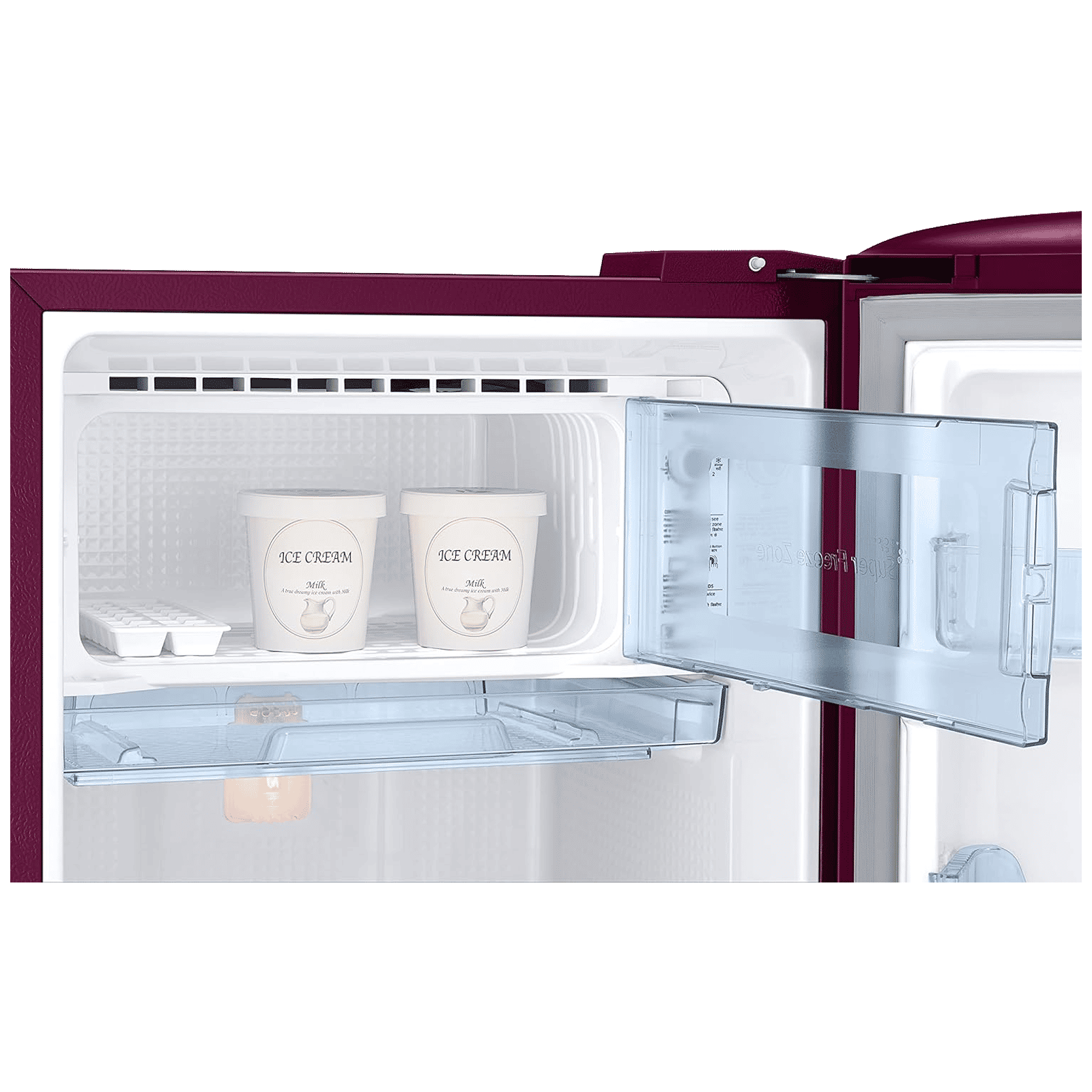 SAMSUNG Stylish Grande 183 Litres 5 Star Direct Cool Single Door Refrigerator with Anti Bacterial Gasket (RR20D2825RZ/NL, Burgundy Red)
