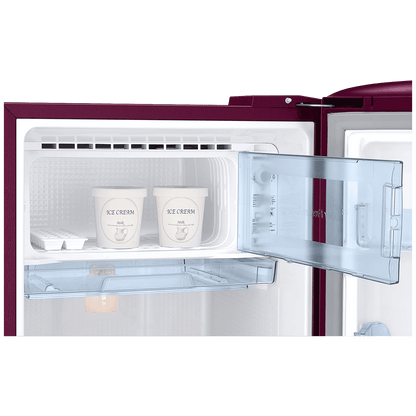 SAMSUNG Stylish Grande 183 Litres 5 Star Direct Cool Single Door Refrigerator with Anti Bacterial Gasket (RR20D2825RZ/NL, Burgundy Red)