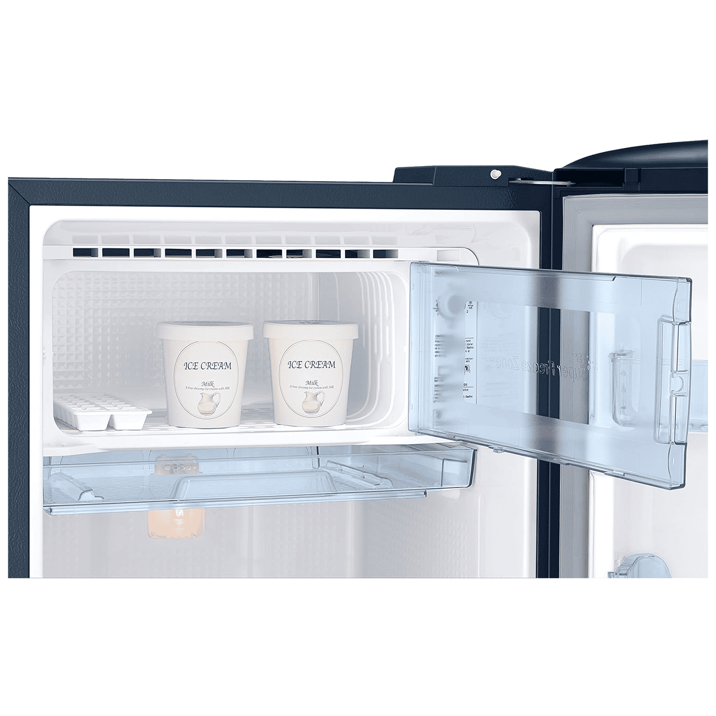 SAMSUNG Horizontal Curve 189 Litres 5 Star Direct Cool Single Door Refrigerator with Anti Bacterial Gasket (RR21D2H259U/HL, Paradise Bloom Blue)