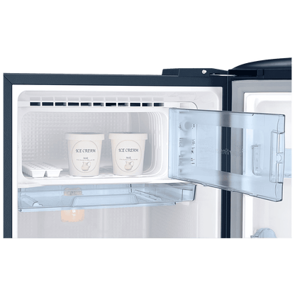 SAMSUNG Horizontal Curve 189 Litres 5 Star Direct Cool Single Door Refrigerator with Anti Bacterial Gasket (RR21D2H259U/HL, Paradise Bloom Blue)