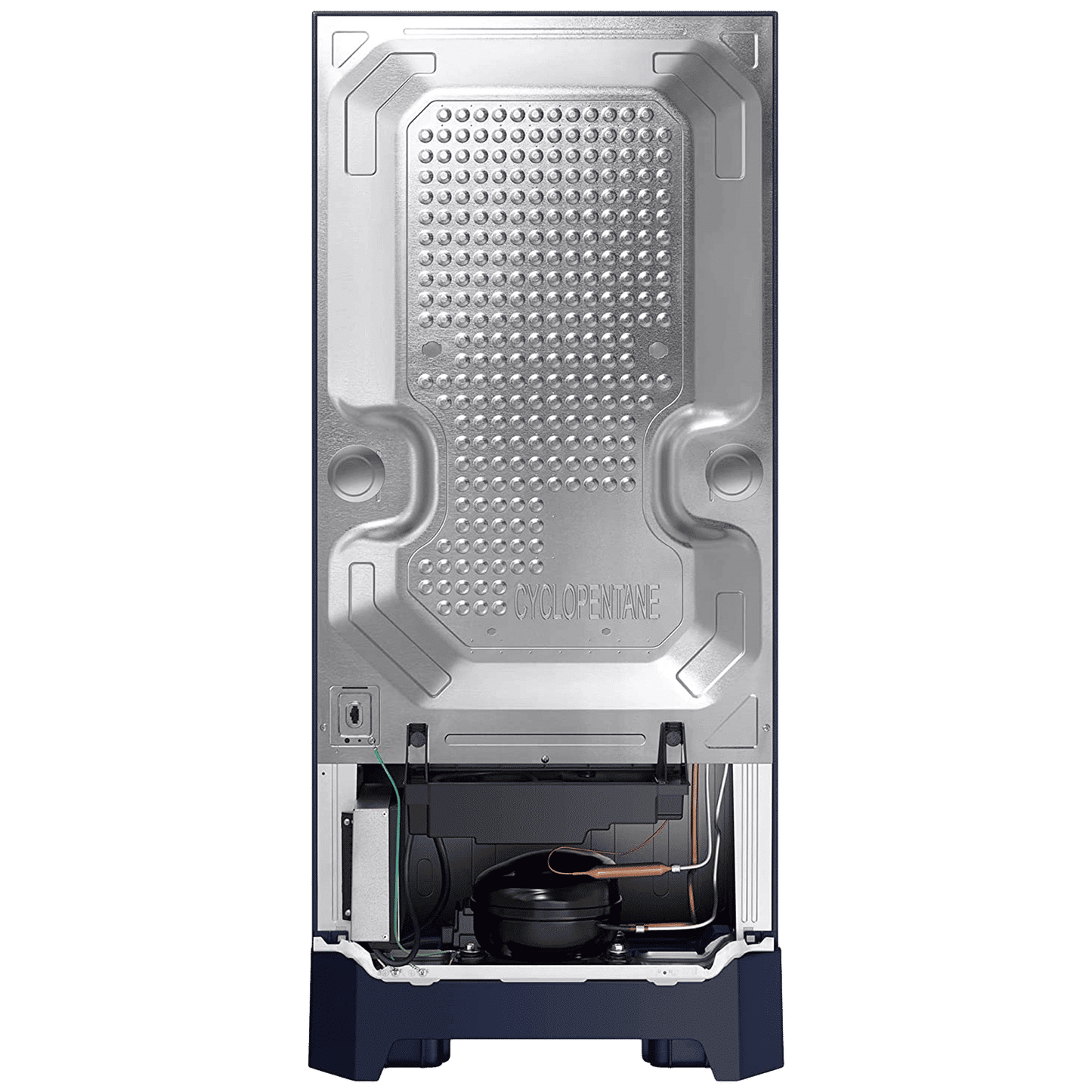 SAMSUNG Horizontal Curve 189 Litres 5 Star Direct Cool Single Door Refrigerator with Anti Bacterial Gasket (RR21D2H259U/HL, Paradise Bloom Blue)