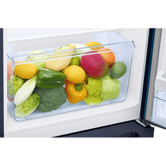 SAMSUNG Horizontal Curve 215 Litres 5 Star Direct Cool Single Door Refrigerator with Anti Bacterial Gasket (RR23D2H359U/HL, Paradise Bloom Blue)
