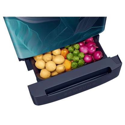 SAMSUNG Horizontal Curve 215 Litres 5 Star Direct Cool Single Door Refrigerator with Anti Bacterial Gasket (RR23D2H359U/HL, Paradise Bloom Blue)