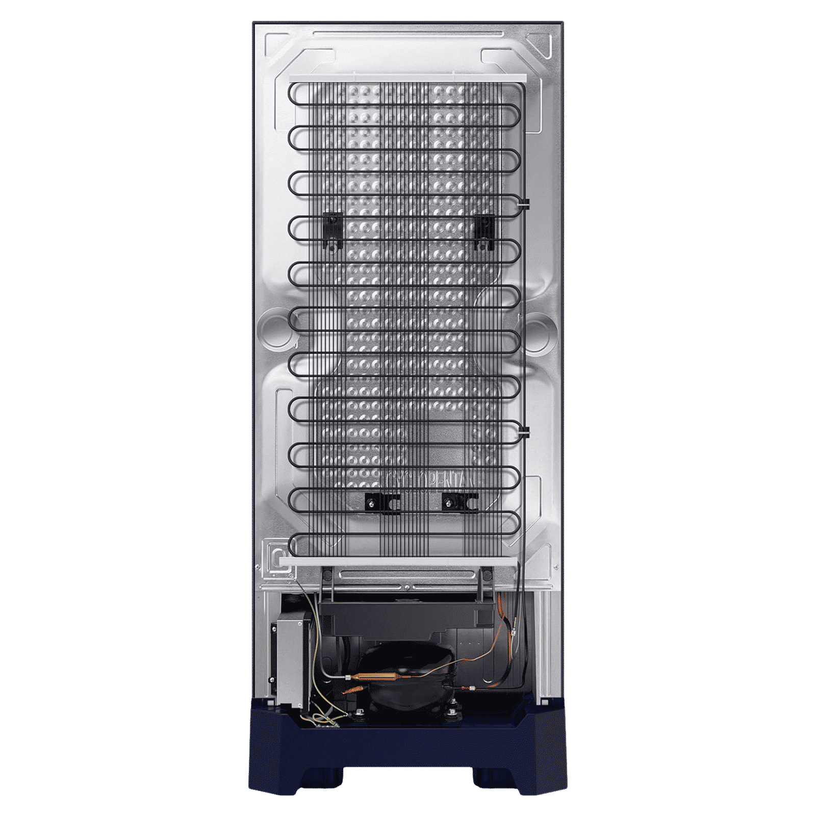 SAMSUNG Horizontal Curve 215 Litres 5 Star Direct Cool Single Door Refrigerator with Anti Bacterial Gasket (RR23D2H359U/HL, Paradise Bloom Blue)