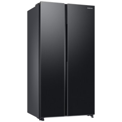SAMSUNG 653 Litres 3 Star Frost Free Side by Side Refrigerator with Twin Cooling Plus Technology (RS76CG8003B1/HL, Black Matt)