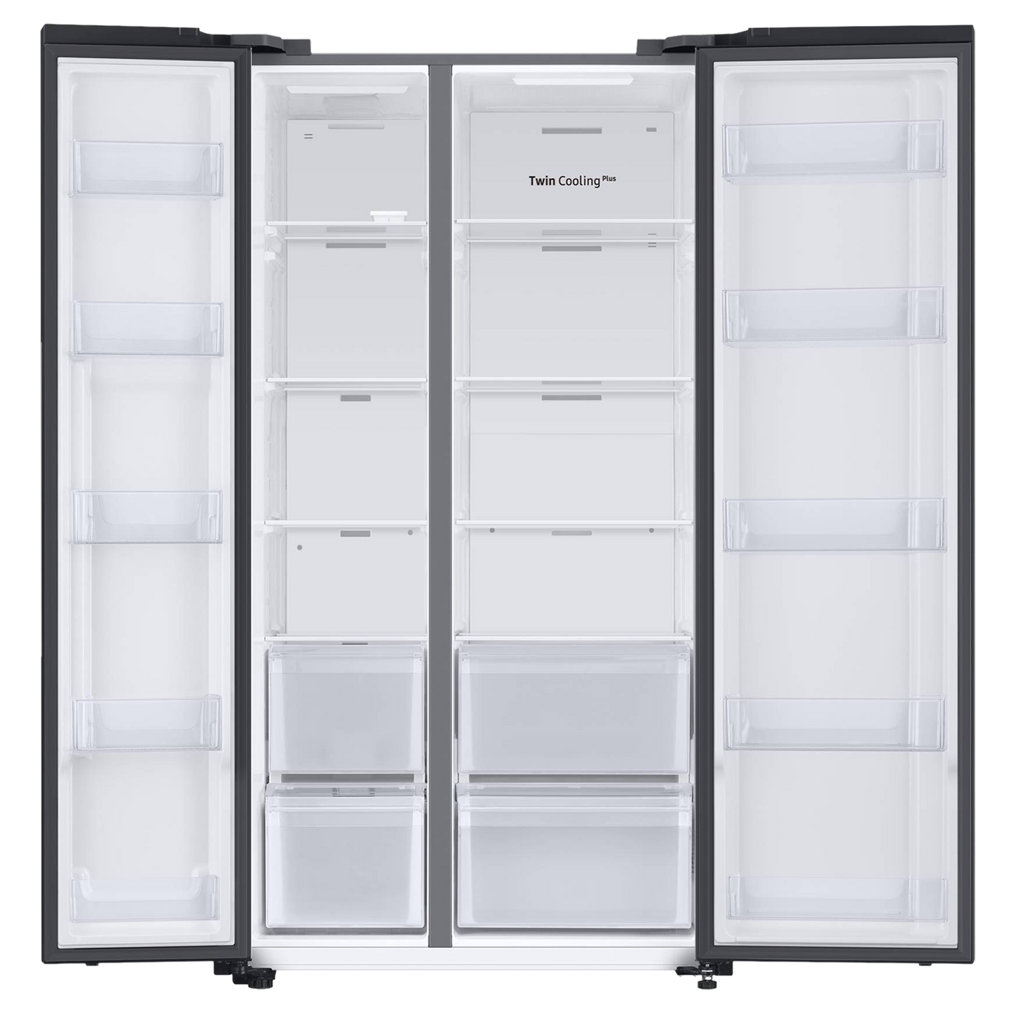 SAMSUNG 653 Litres 3 Star Frost Free Side by Side Refrigerator with Twin Cooling Plus Technology (RS76CG8003B1/HL, Black Matt)