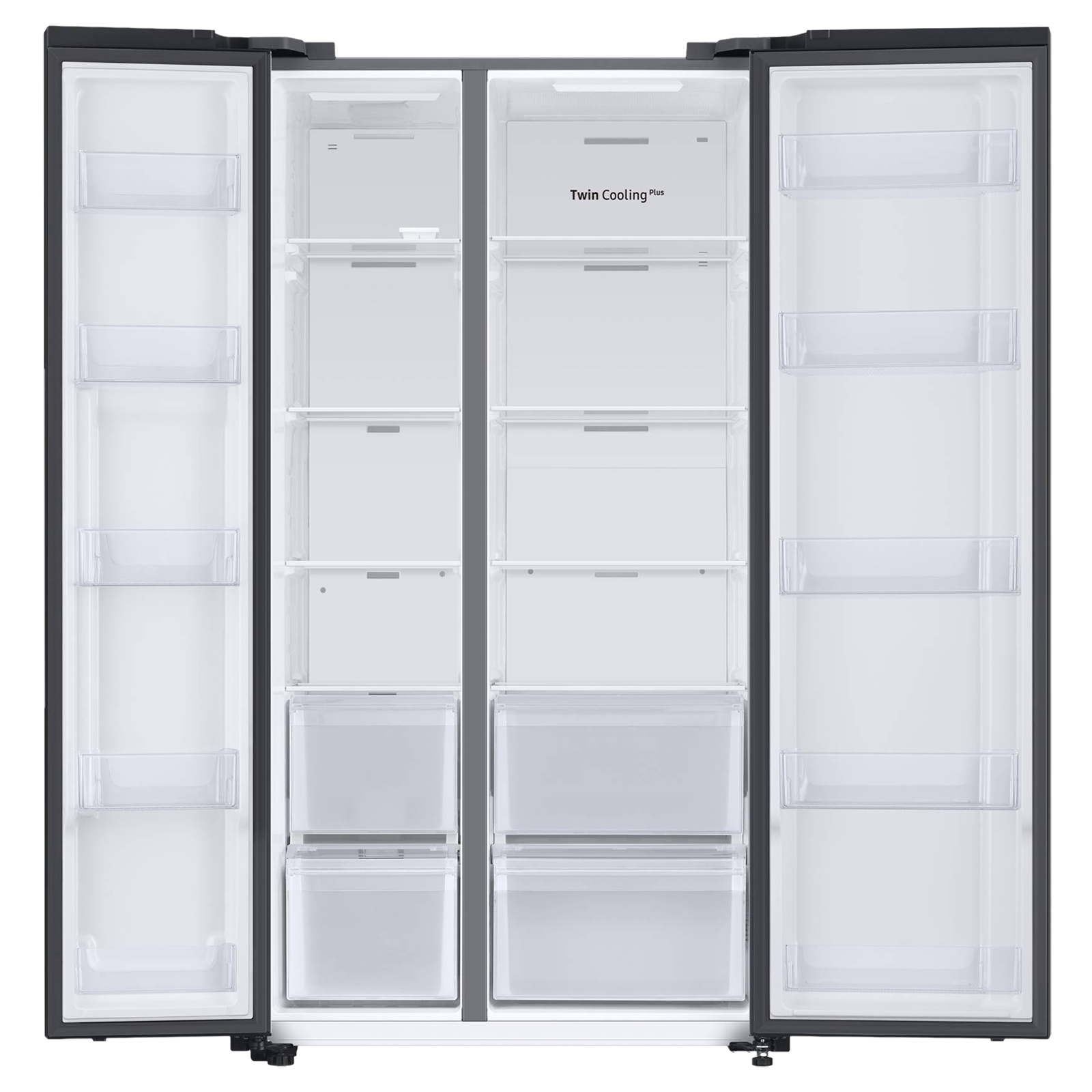 SAMSUNG 653 Litres 3 Star Frost Free Side by Side Refrigerator with Twin Cooling Plus Technology (RS76CG8003B1/HL, Black Matt)