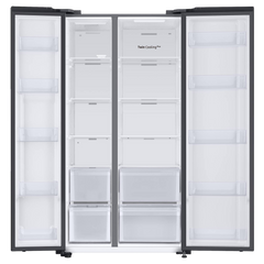 SAMSUNG 653 Litres 3 Star Frost Free Side by Side Refrigerator with Twin Cooling Plus Technology (RS76CG8003B1/HL, Black Matt)