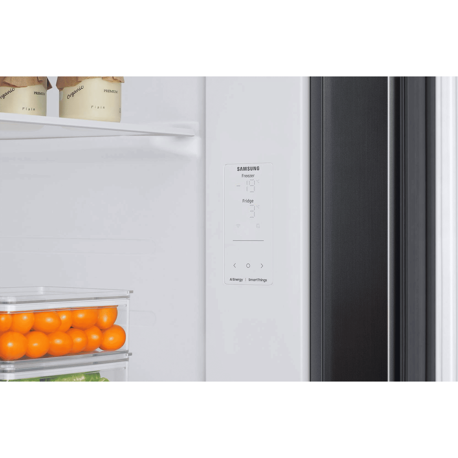 SAMSUNG 653 Litres 3 Star Frost Free Side by Side Refrigerator with Twin Cooling Plus Technology (RS76CG8003B1/HL, Black Matt)