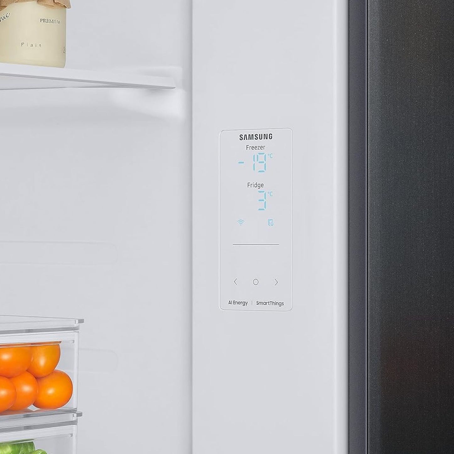 SAMSUNG 653 Litres 3 Star Frost Free Side by Side Refrigerator with Twin Cooling Plus Technology (RS76CG8003B1/HL, Black Matt)