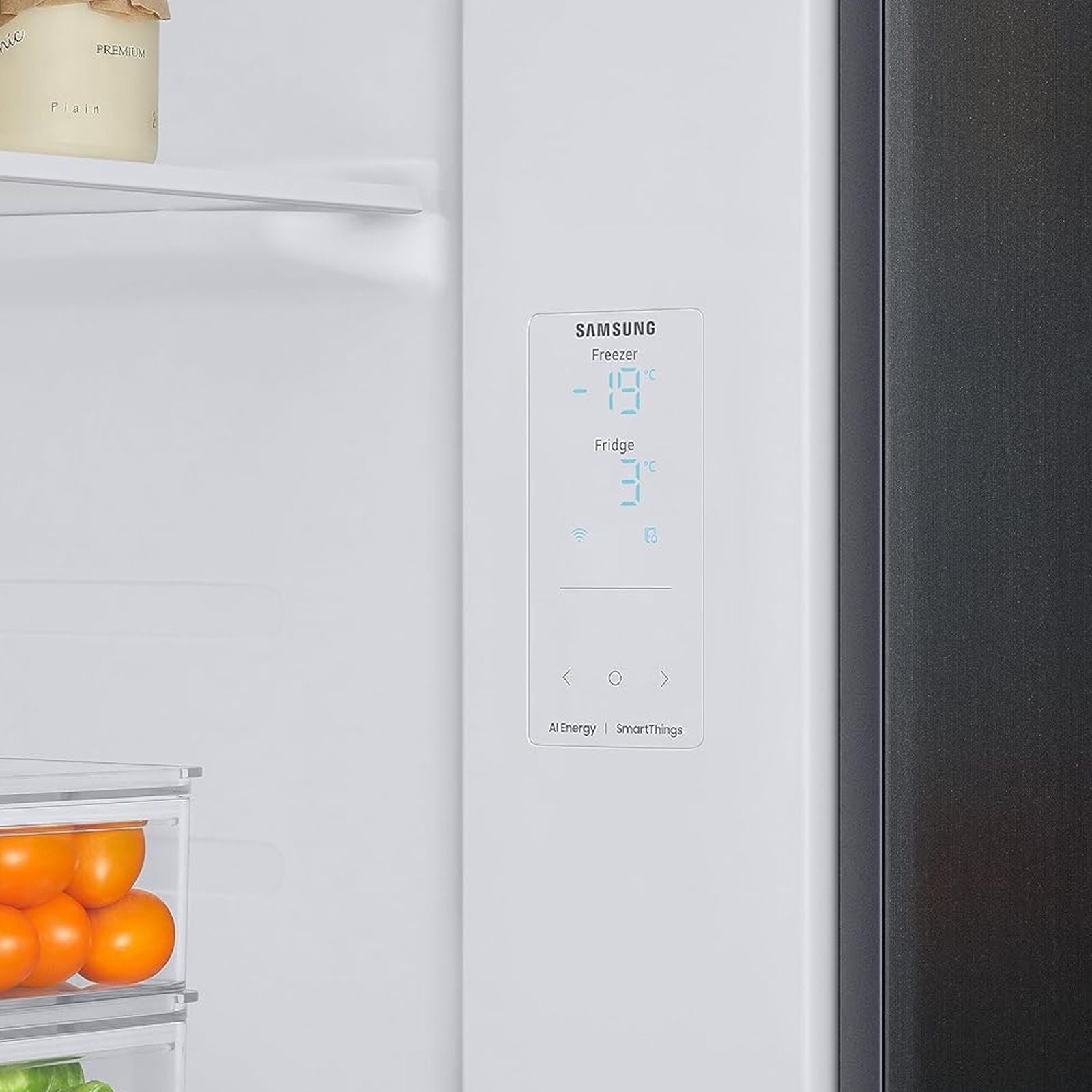 SAMSUNG 653 Litres 3 Star Frost Free Side by Side Refrigerator with Twin Cooling Plus Technology (RS76CG8003B1/HL, Black Matt)