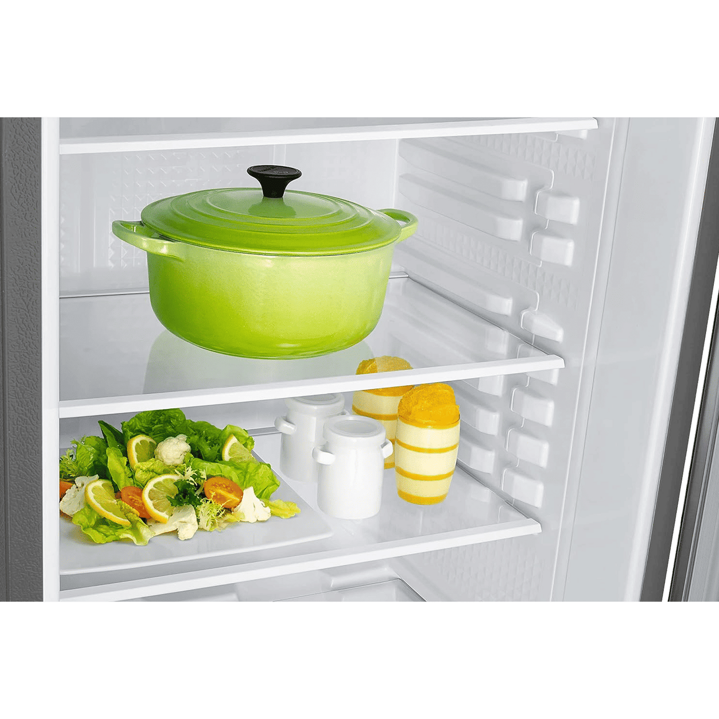 SAMSUNG Stylish Grande 223 Litres 3 Star Direct Cool Single Door Refrigerator with Anti Bacterial Gasket (RR24C2723S8/NL, Elegant Inox)