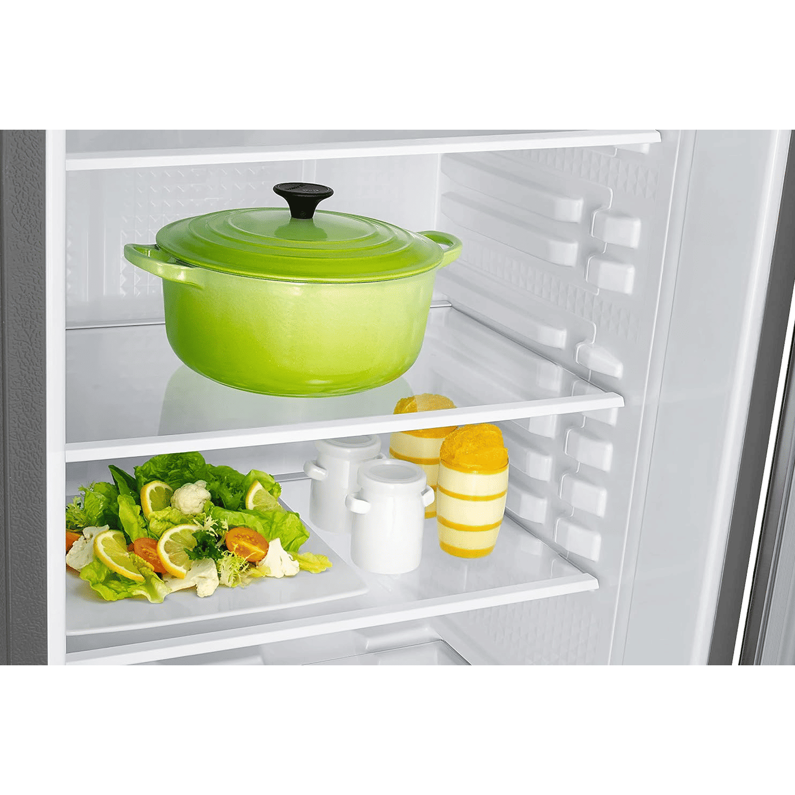 SAMSUNG Stylish Grande 223 Litres 3 Star Direct Cool Single Door Refrigerator with Anti Bacterial Gasket (RR24C2723S8/NL, Elegant Inox)