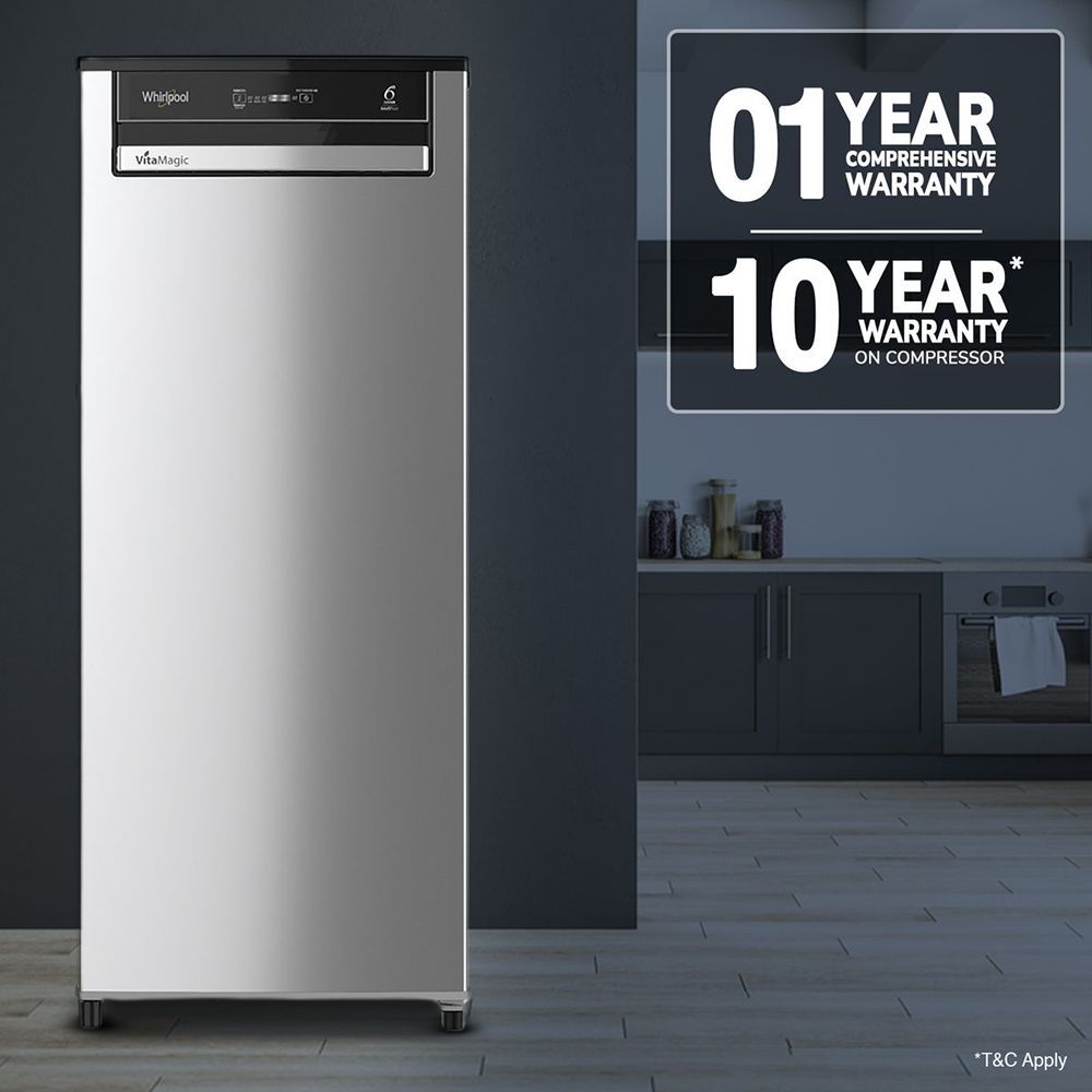 Whirlpool Vitamagic Pro 192 Litres 3 Star Direct Cool Single Door Refrigerator with Zeolite Technology (73131, Grey)