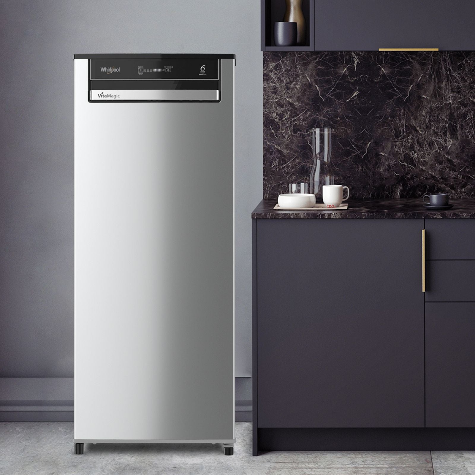 Whirlpool Vitamagic Pro 192 Litres 3 Star Direct Cool Single Door Refrigerator with Zeolite Technology (73131, Grey)