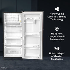 Whirlpool Vitamagic Pro 192 Litres 3 Star Direct Cool Single Door Refrigerator with Zeolite Technology (73131, Grey)