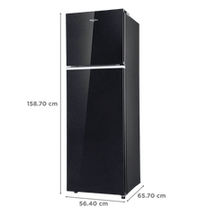 Whirlpool Neofresh 235 Litres 2 Star Frost Free Double Door Refrigerator with Intellisense Inverter Technology (22052, Crystal Black)