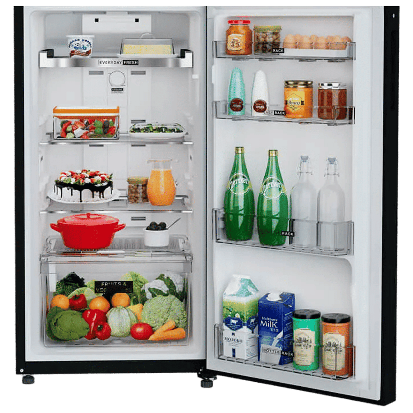 Whirlpool Neofresh 235 Litres 2 Star Frost Free Double Door Refrigerator with Intellisense Inverter Technology (22052, Crystal Black)