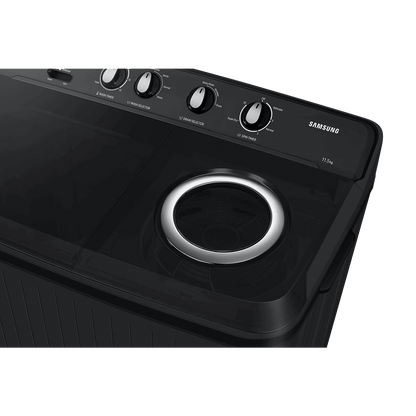 SAMSUNG 11.5 kg 5 Star Semi Automatic Washing Machine with Hexa Storm Pulsator (WT11A4260GD/TL, Dark Grey)