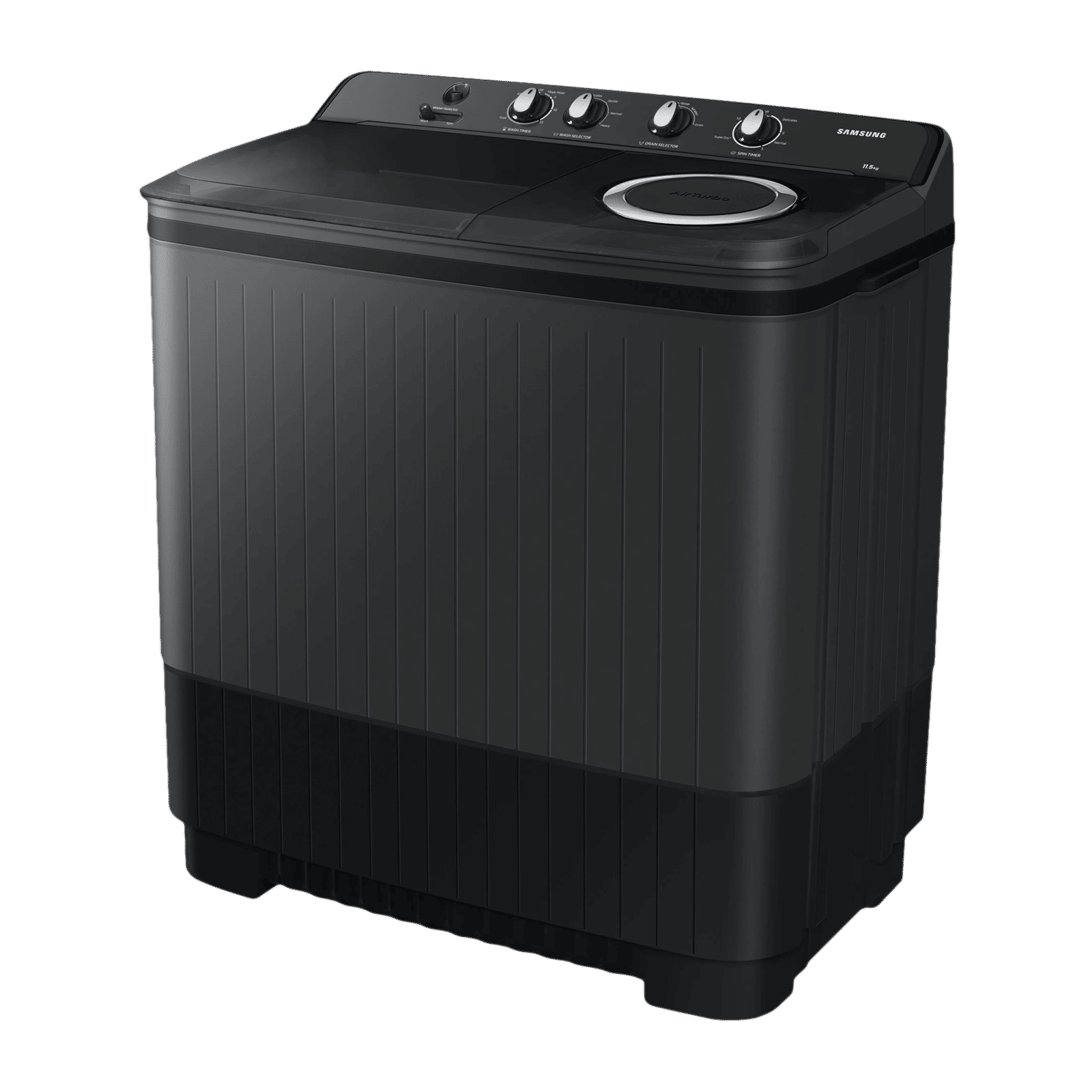 SAMSUNG 11.5 kg 5 Star Semi Automatic Washing Machine with Hexa Storm Pulsator (WT11A4260GD/TL, Dark Grey)