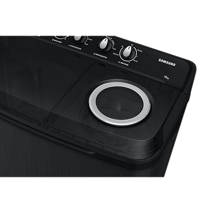 SAMSUNG 7.5 kg 5 Star Semi Automatic Washing Machine with Hexa Storm Pulsator (WT75B3200GD/TL, Dark Grey)