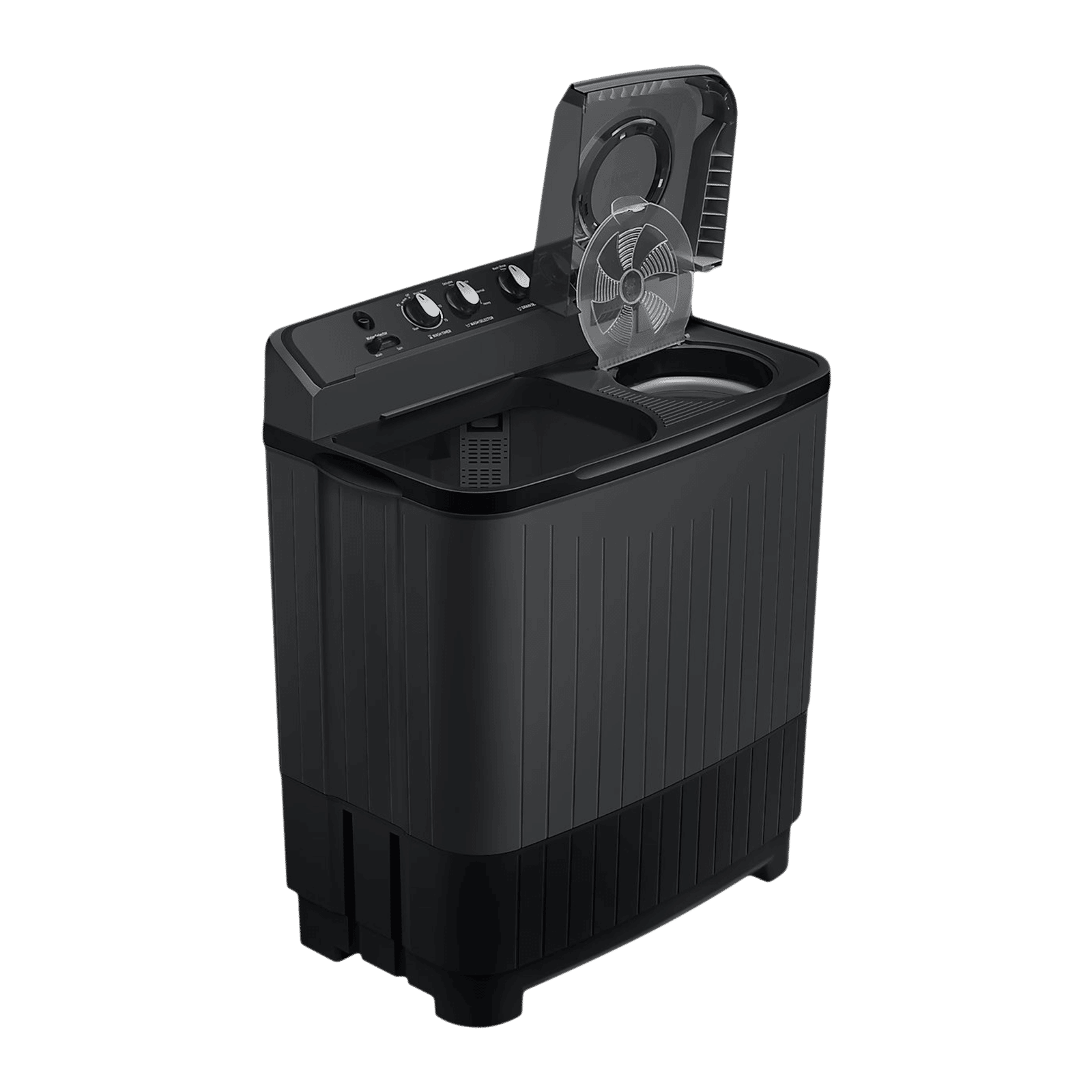 SAMSUNG 7.5 kg 5 Star Semi Automatic Washing Machine with Hexa Storm Pulsator (WT75B3200GD/TL, Dark Grey)