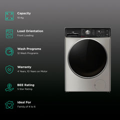 IFB 10 kg 5 Star Wi-Fi Inverter Fully Automatic Front Load Washing Machine (Executive Plus VSC 1014, Oxyjet Technology, STS VCM)