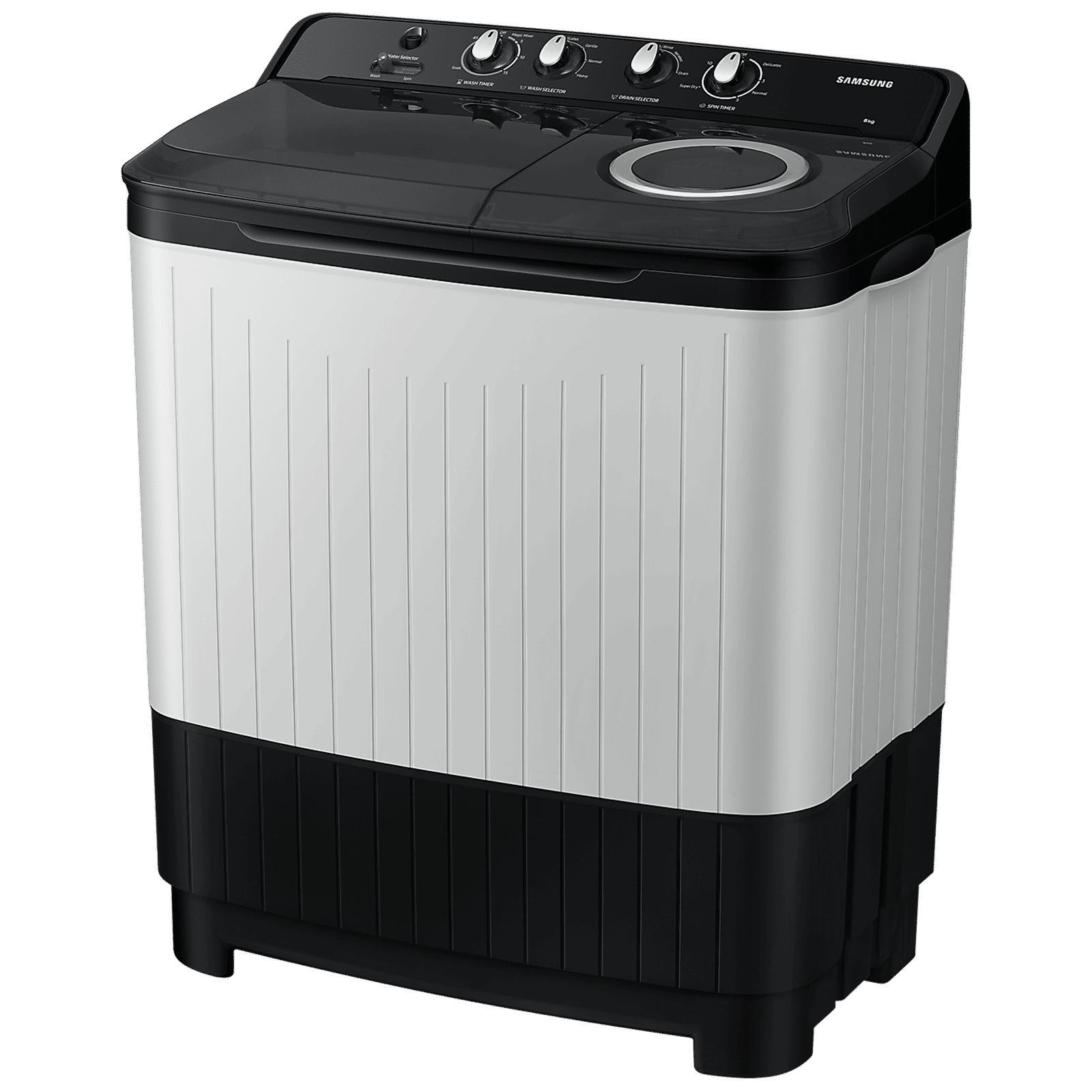 SAMSUNG 8 kg 5 Star Semi Automatic Washing Machine with Magic Filter (WT80C4200GG/TL, Dark Grey)