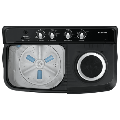 SAMSUNG 8 kg 5 Star Semi Automatic Washing Machine with Magic Filter (WT80C4200GG/TL, Dark Grey)