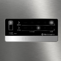 BOSCH Series 4 368 Litres 2 Star Frost Free Double Door Convertible Refrigerator with VarioInverter Compressor (CTC39S02NI, Shiney Silver)