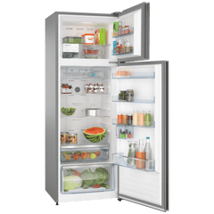 BOSCH Series 4 368 Litres 2 Star Frost Free Double Door Convertible Refrigerator with VarioInverter Compressor (CTC39S02NI, Shiney Silver)