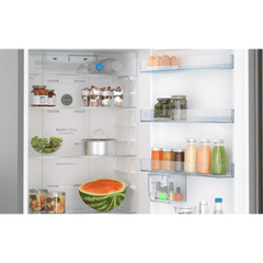 BOSCH Series 4 368 Litres 2 Star Frost Free Double Door Convertible Refrigerator with VarioInverter Compressor (CTC39S02NI, Shiney Silver)