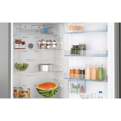 BOSCH Series 4 368 Litres 2 Star Frost Free Double Door Convertible Refrigerator with VarioInverter Compressor (CTC39S02NI, Shiney Silver)