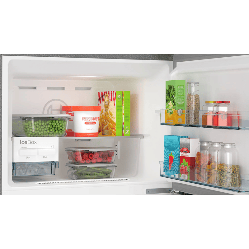 BOSCH Series 4 368 Litres 2 Star Frost Free Double Door Convertible Refrigerator with VarioInverter Compressor (CTC39S02NI, Shiney Silver)