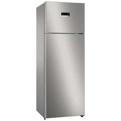 BOSCH Series 4 368 Litres 2 Star Frost Free Double Door Convertible Refrigerator with VarioInverter Compressor (CTC39S02NI, Shiney Silver)