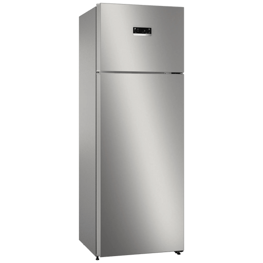 BOSCH Series 4 368 Litres 2 Star Frost Free Double Door Convertible Refrigerator with VarioInverter Compressor (CTC39S02NI, Shiney Silver)