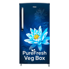 Haier 175 Litres 2 Star Direct Cool Single Door Refrigerator with Anti-Bacterial Gasket (HED182MLN, Marine Lotus)
