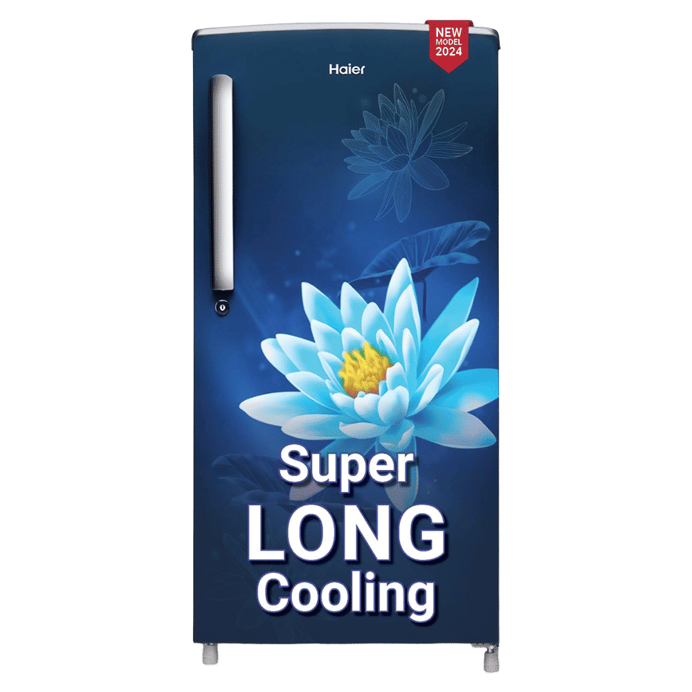 Haier 175 Litres 2 Star Direct Cool Single Door Refrigerator with Anti-Bacterial Gasket (HED182MLN, Marine Lotus)