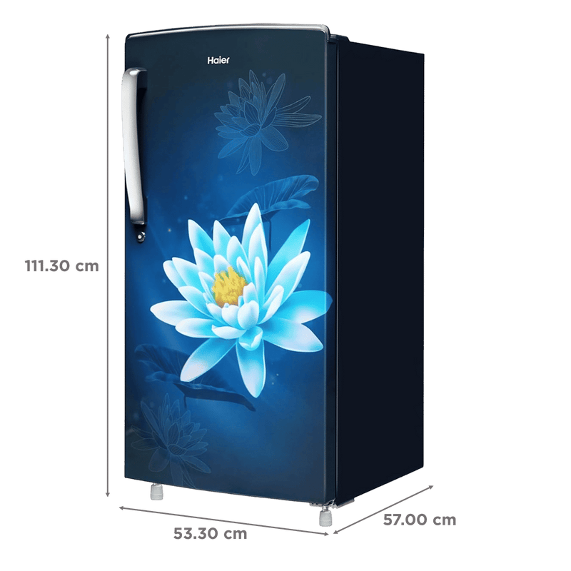 Haier 175 Litres 2 Star Direct Cool Single Door Refrigerator with Anti-Bacterial Gasket (HED182MLN, Marine Lotus)