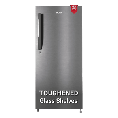 Haier 190 Litres 4 Star Direct Cool Single Door Refrigerator with Anti-Bacterial Gasket (HED203DSP, Brushline Silver)