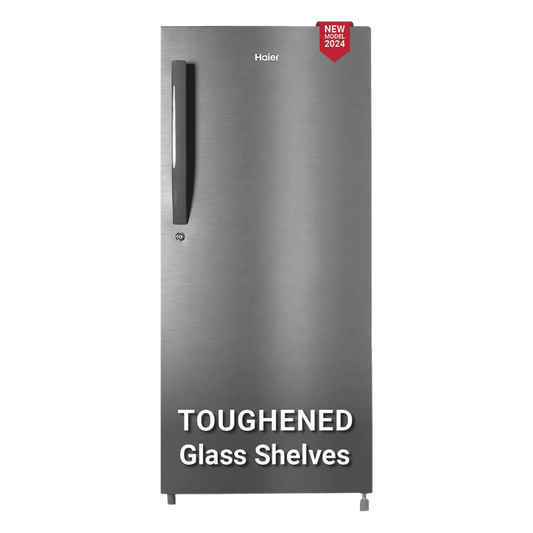 Haier 190 Litres 4 Star Direct Cool Single Door Refrigerator with Anti-Bacterial Gasket (HED203DSP, Brushline Silver)